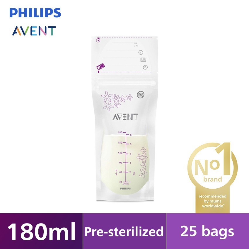 Philips Avent Breastmilk Storage Bags 6oz / 180ml Kantong ASI Avent 180 ml