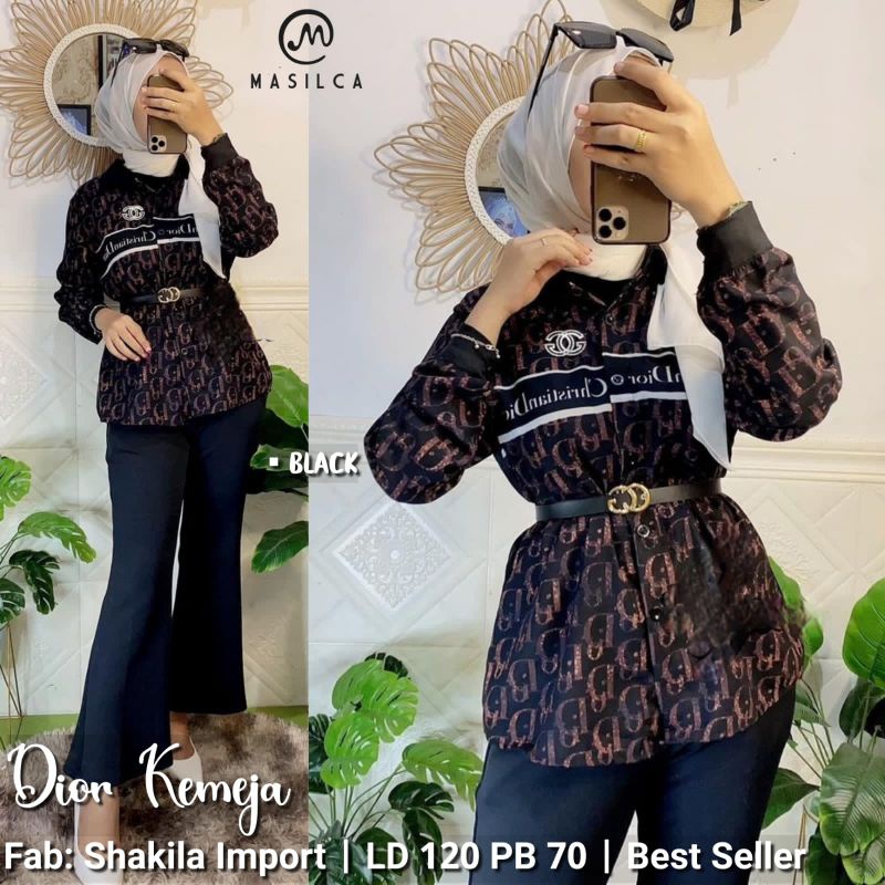 Kemeja Wanita Model Terbaru Korean Import Dior Kemeja By Masilca NEW NEW NEW Best Seller