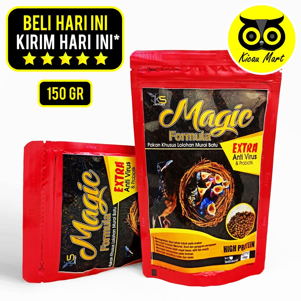 LOLOHAN MURAI BATU MAGIC FORMULA PAKAN LOLOH BURUNG MURAI TROTOLAN TROTOL HAND FEED FEEDING HF MGCKS