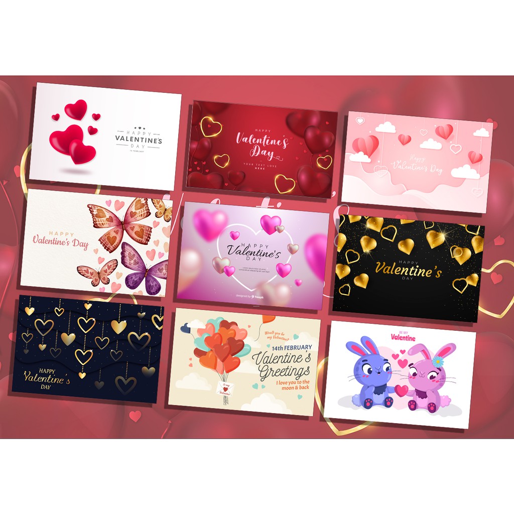 

CUSTOM - Kartu Pos Valentine | Valentine Cards