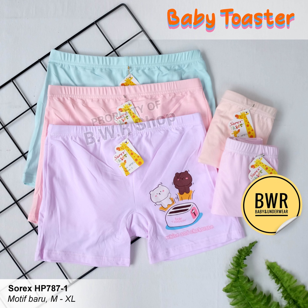 CD Boxer Sorex HP 787 -1 / Celana Dalam Boxer Anak Perempuan Motif | Bwr