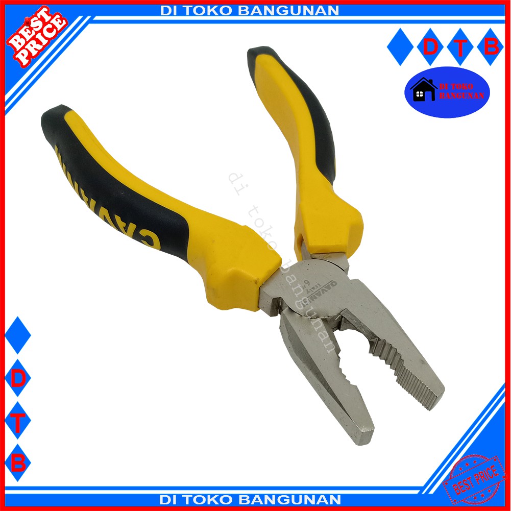 Tang Kombinasi Gagang Karet Tang Buaya 6&quot; &amp; 7&quot; Cavanni Tang Combination