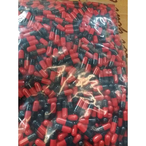 

Cangkang Kapsul ukuran 0 Merah hitam isi 1000 pcs