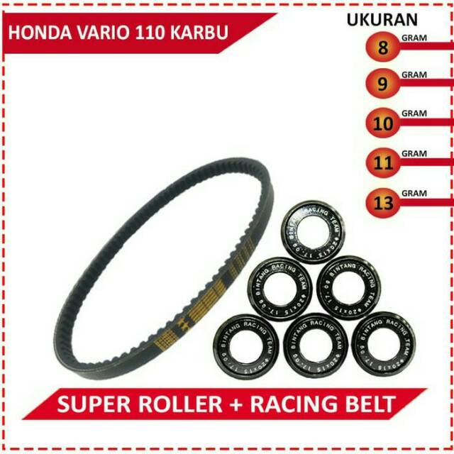 VBelt dan Roller BRT Vario 110 Karbu dan Vario 110 Techno fi
