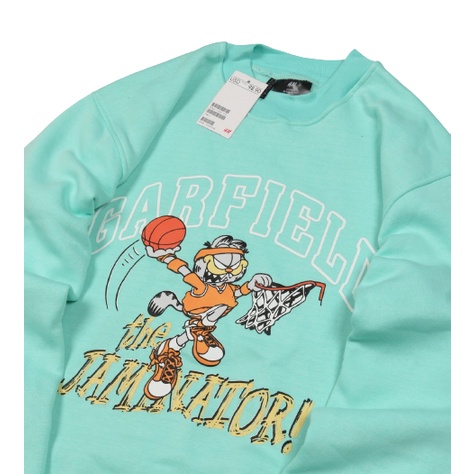 Jaket Sweater Crewneck GARFIELD BASEBALL – Fashion Trendy Casual Unisex Good Brand Quality 99% Realpict