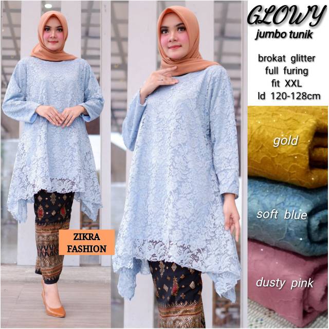 GLOWY//BROKAT JUMBO TUNIK//BROKAT IMPOR//GLITER