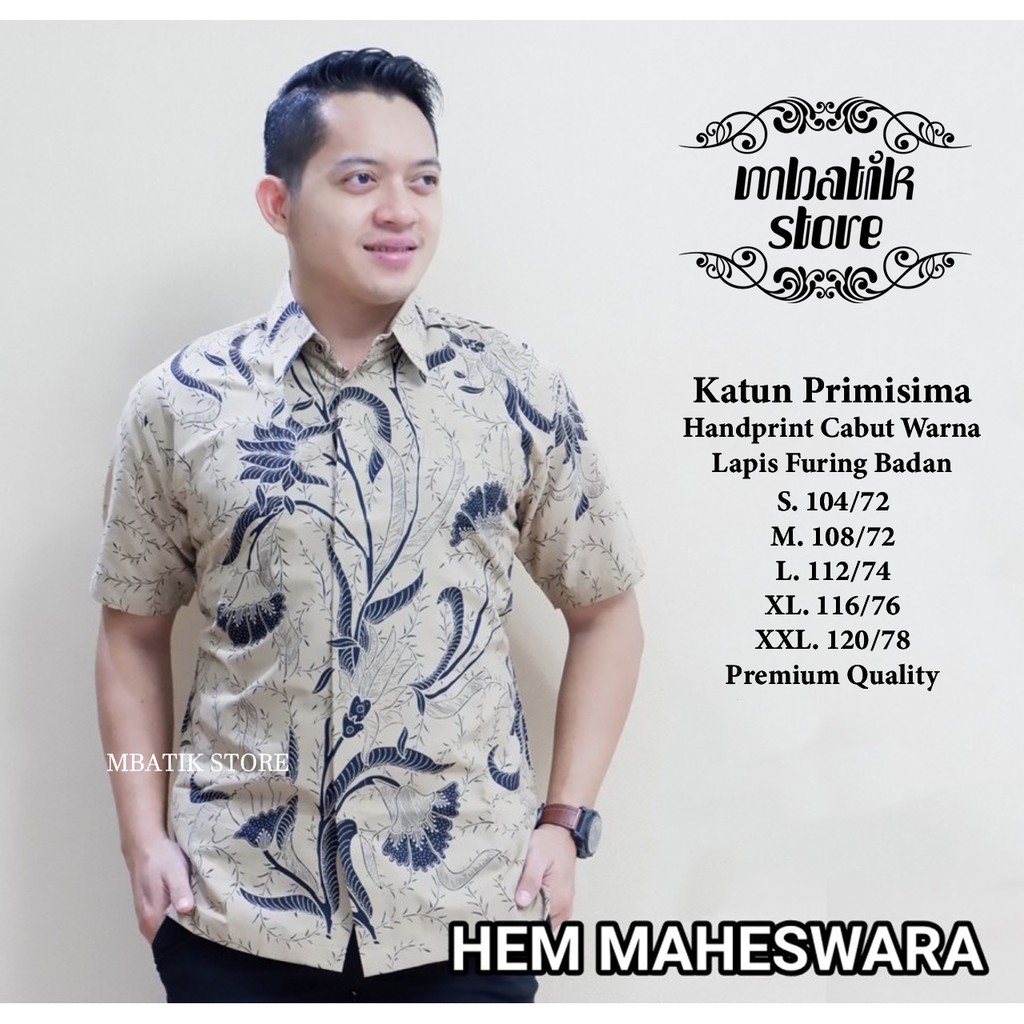 Maheswara Kemeja Batik Pria Panjang Full Furing by Dewo