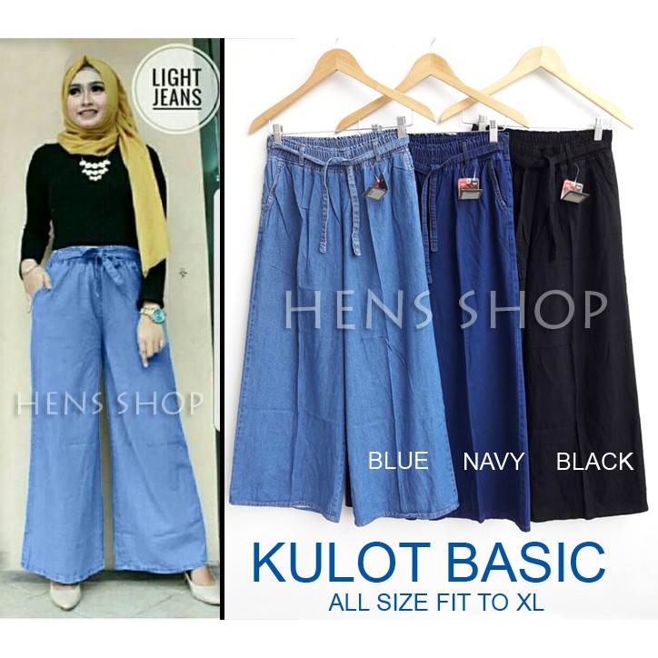 KULOT BASIC JEANS POLOS XL DAN JUMBO 4L