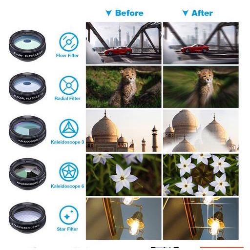 10 in 1 Lensa Kamera Fisheye Wide Angle Macro untuk Smartphone