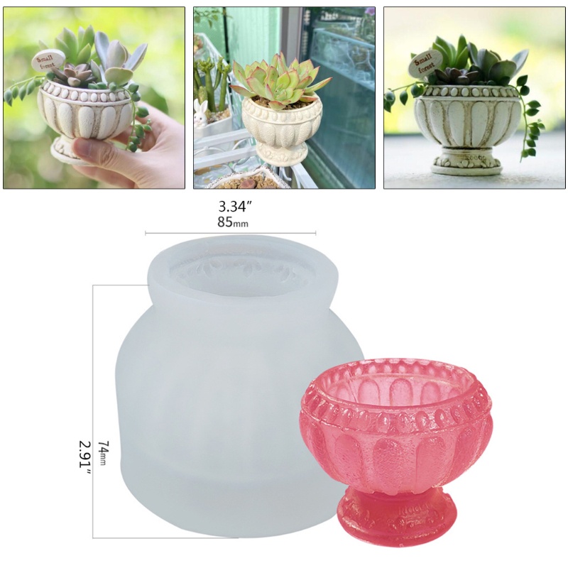 SIY  Roman Column Flower Pot Casting Silicone Mould DIY Crafts Making Tool Crystal Epoxy Resin Mold