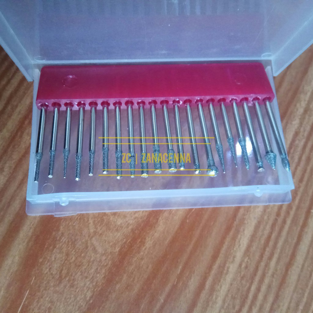 Mata Gerinda 20 in 1 Mini Drill   isi 20pcs mata gerinda, diameter 2.3 mm