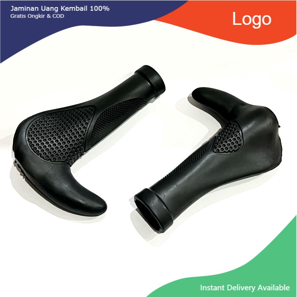 Hand Grip Sepeda Ergonomic Handle Grip Hitam Sepeda Tanduk