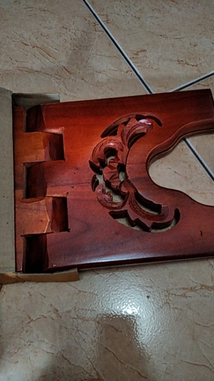 Rekal / Tatakan Al Quran Kayu Jati Campuran Ukuran Lebar 20 Cm