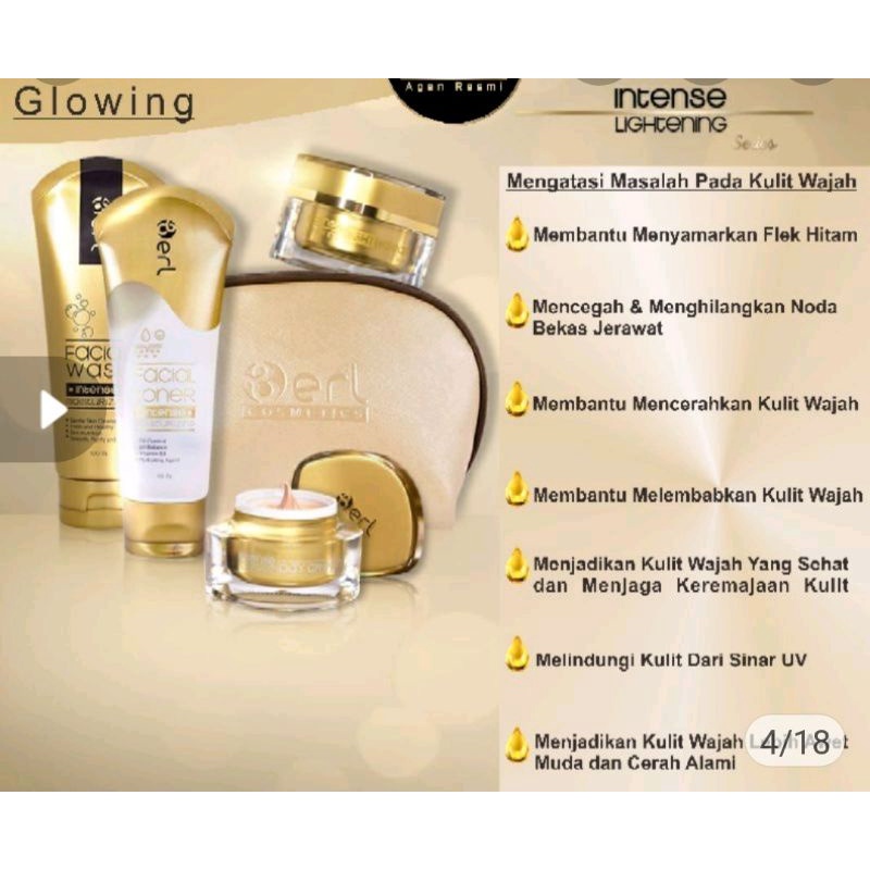 paket skincare Bpom B erl lightning cream penghilang flek hitam kulit glowing