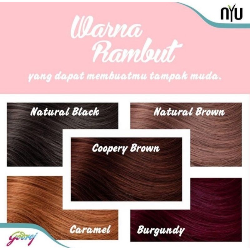 NYU hair colour, cat rambut, semir rambut, creme hair colour