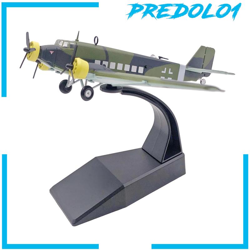 (Predolo1) Miniatur Diecast Pesawat Terbang Ju-52 Skala 1: 144 Bahan Alloy Dengan Stand