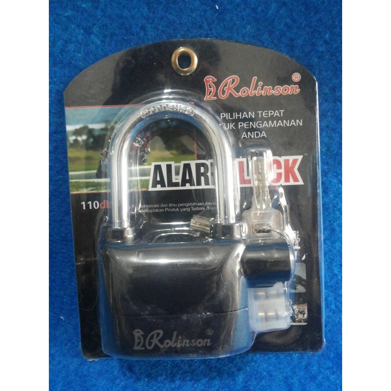 GEMBOK ALARM LEHER PANJANG 110 dba ROLINSON