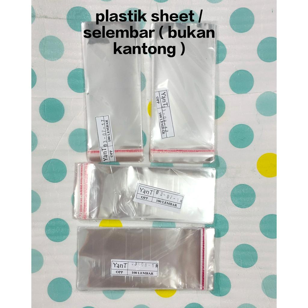 Plastik OPP selembar / sheet / plastik dadar gulung - risoles one sheet 7x17-7x18-8x17-8x18 isi 100 