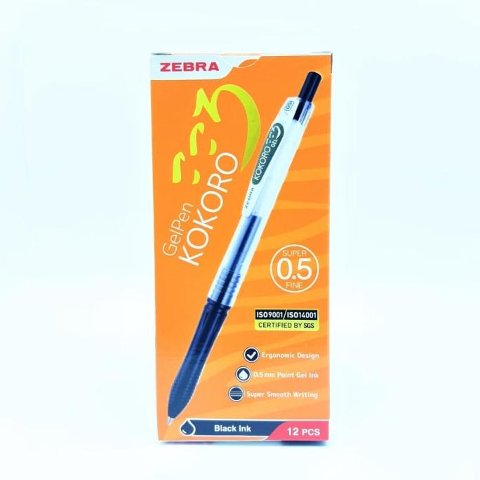 

best seller] BALLPOINT 0.5 FINE ZEBRA KOKORO BLACK PERPAK