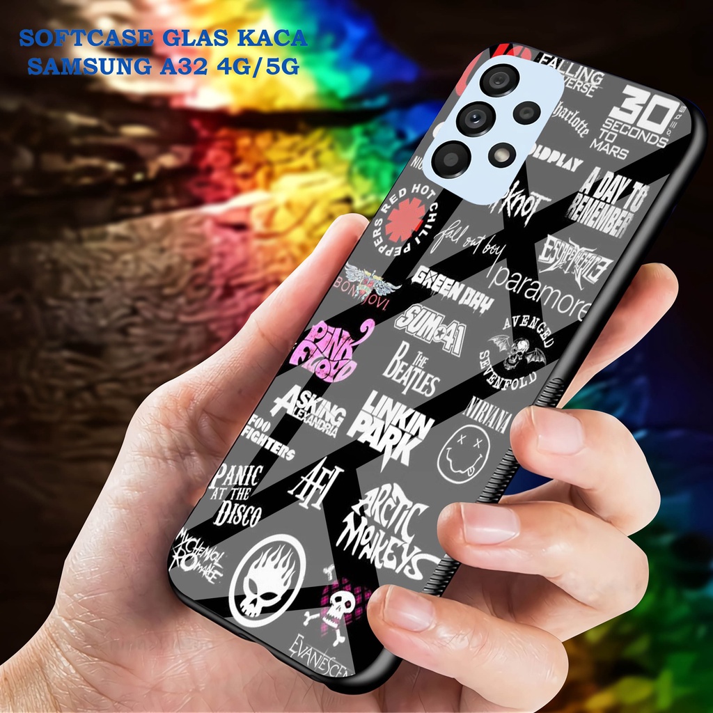 Softcase Glass Kaca SAMSUNG A32 [4G]- Case Hp Pelindung Handphone SAMSUNG A32 [5G] [ A06]