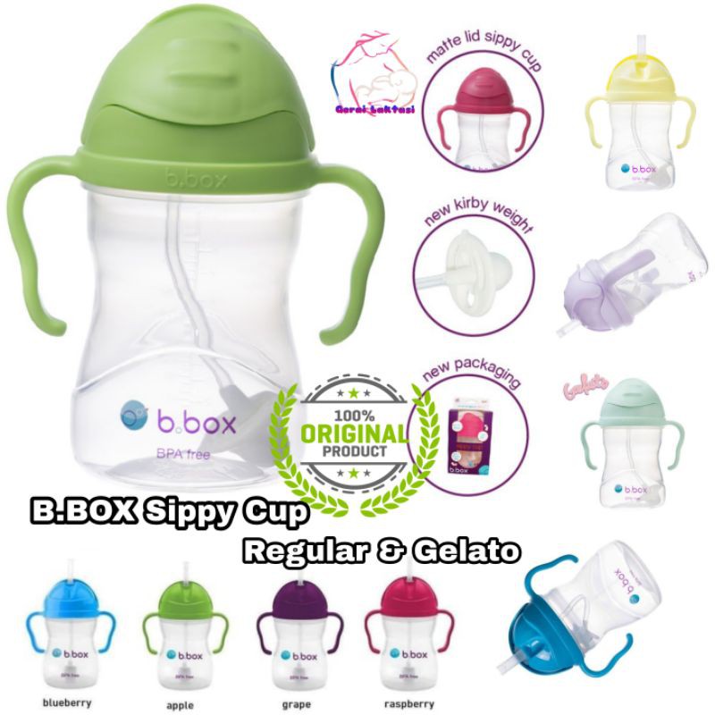 BBOX SIPPY CUP 240ml REGULAR  GELATO - B.BOX STRAW CUP - BOTOL SEDOTAN BAYI