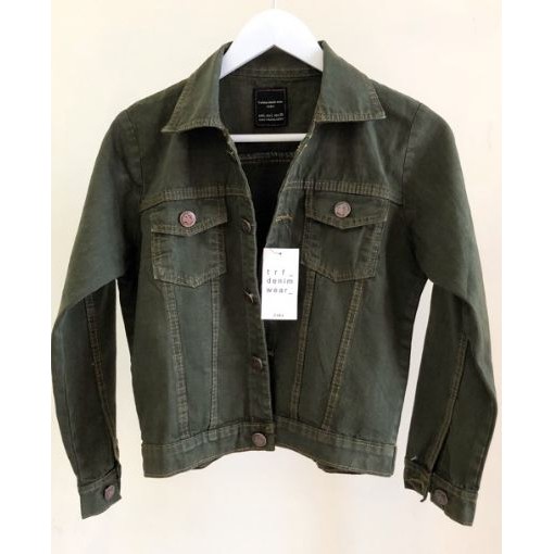 ZARA ARMY JEANS DENIM JACKET B3005