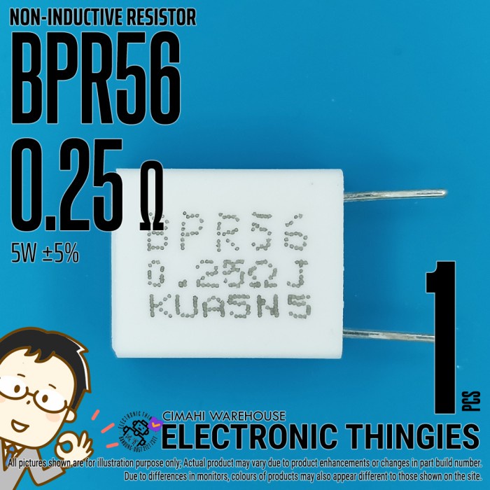 RESISTOR BPR56 0.25 ? 5W 5% KAPUR 0R25 OHM