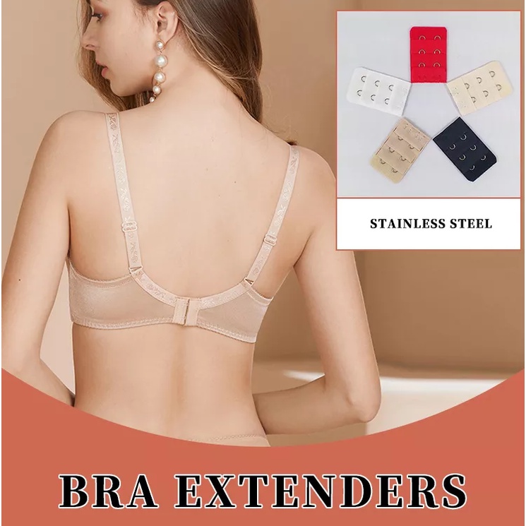 Bra Extension Pengait Tali BH bahan Nylon/Sambungan Bra /Aksesoris Bra Extender/Bra Connector KAIT 2/bra konektor/Pengait Bra Extension/ Penyambung Tali BH 2 Pengait/ Sambungan Bra Save/ Penyambung Tali BH Extender Strap Two Hook Adjustable Extension