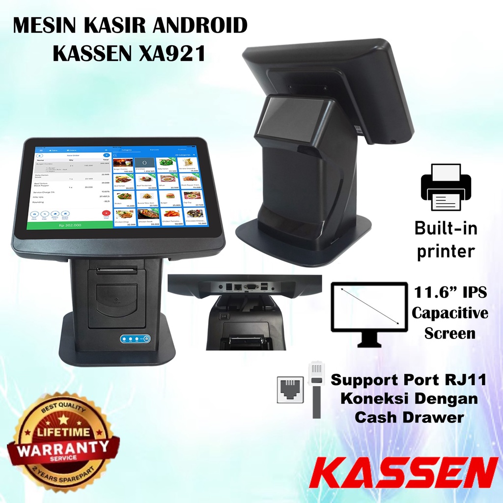 KASSEN XA921 MESIN KASIR ANDROID / CUSTOMER DISPLAY XA921