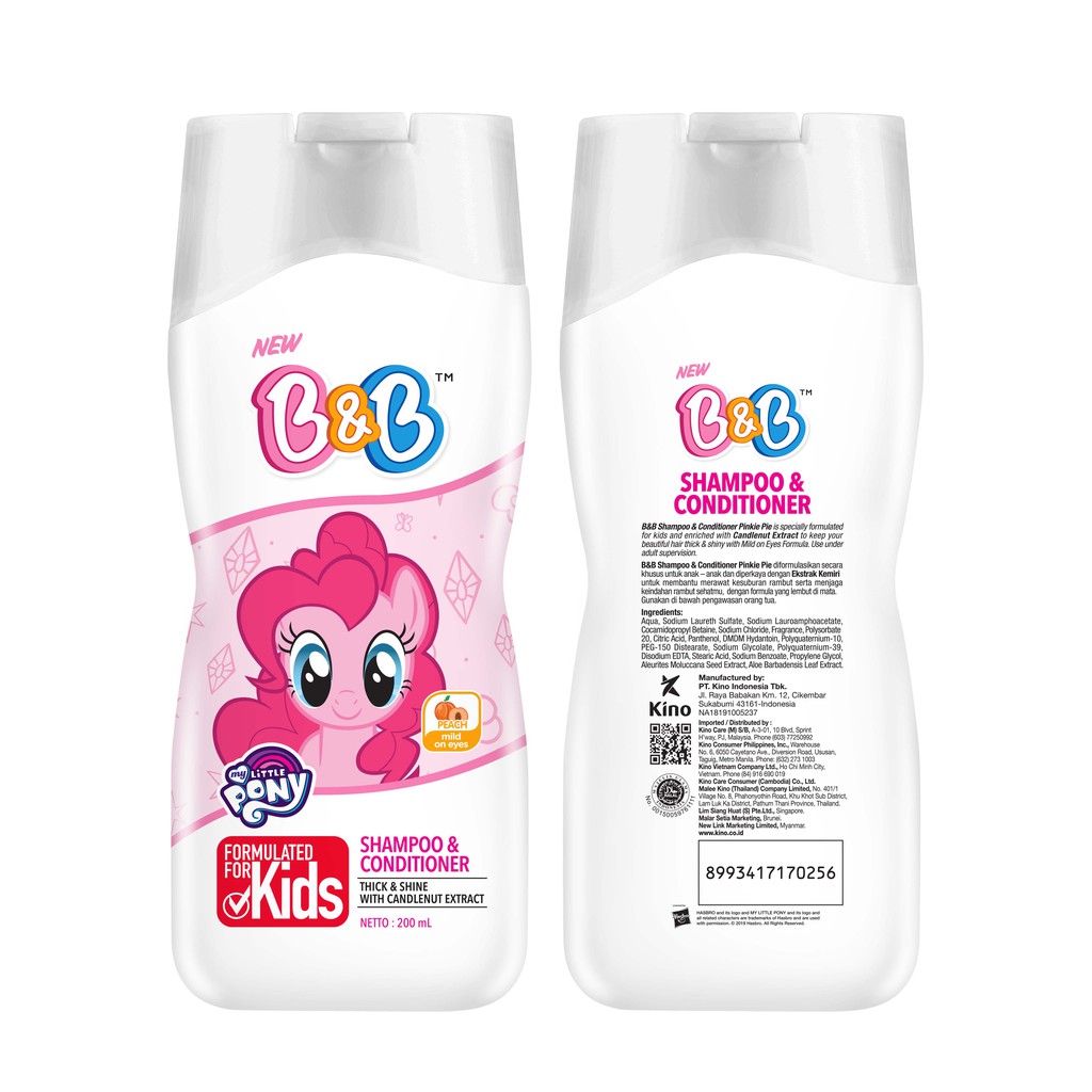 Jual B&B Kids Shampoo & Conditioner Pinkie Pie 200 ML Botol | Shopee ...