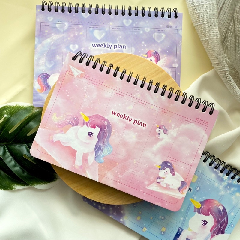 

Unicorn Weekly Planner Notebook / Buku Diary Lucu / Buku Agenda Harian