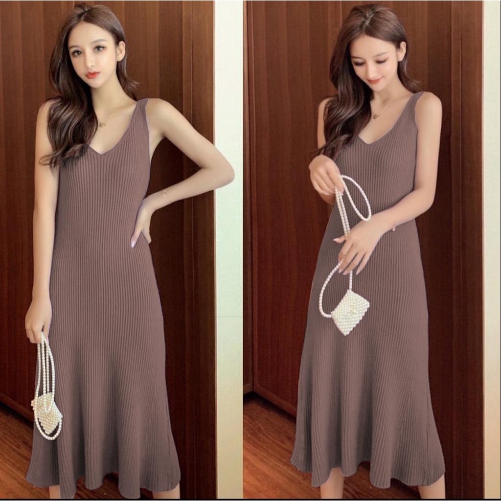 BF.  ID - Bisa COD /  Dress rajut wanita Seline /Dress kekinian /Dress rajut fashion/ oversize