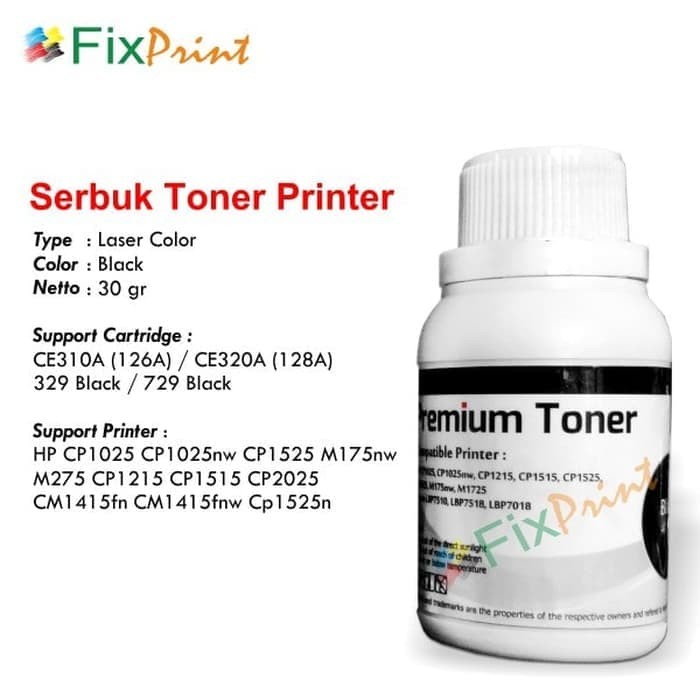 Serbuk Toner HP CP1025 CP1025 CP1025nw CP1215 CP1515 CP1525 Magenta FSB3766