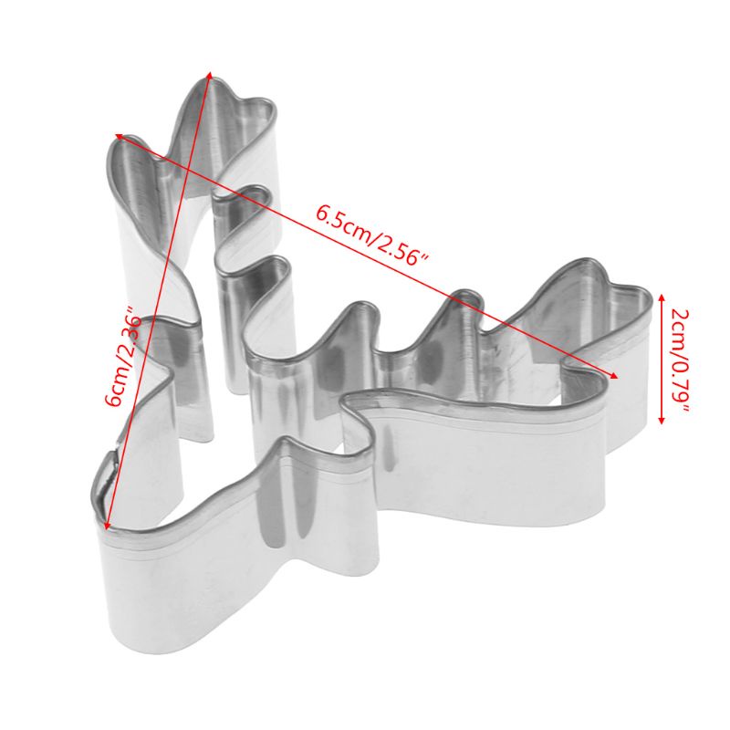 Cetakan Pemotong Biskuit Bentuk Kepala Rusa Bahan Stainless Steel Untuk Natal