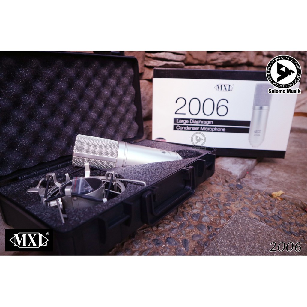 MXL 2006 Gold Condenser Microphone + MXL57 Shock Mount & Carrying Case