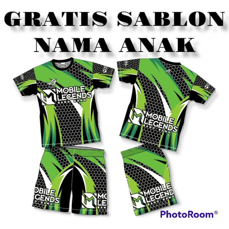 SETELAN BAJU GAMING MOBILE LEGENDS/GRATIS SABLON NAMA/SETELAN BAJU ANAK TIKTOK, SETELAN BAJU ANAK LA