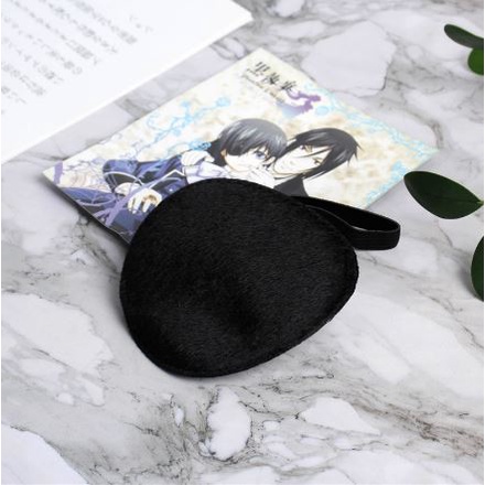 BLACK EYEPATCH eye patch hitam kesehatan ciel kuroshitsuji penutup mata sebelah cosplay