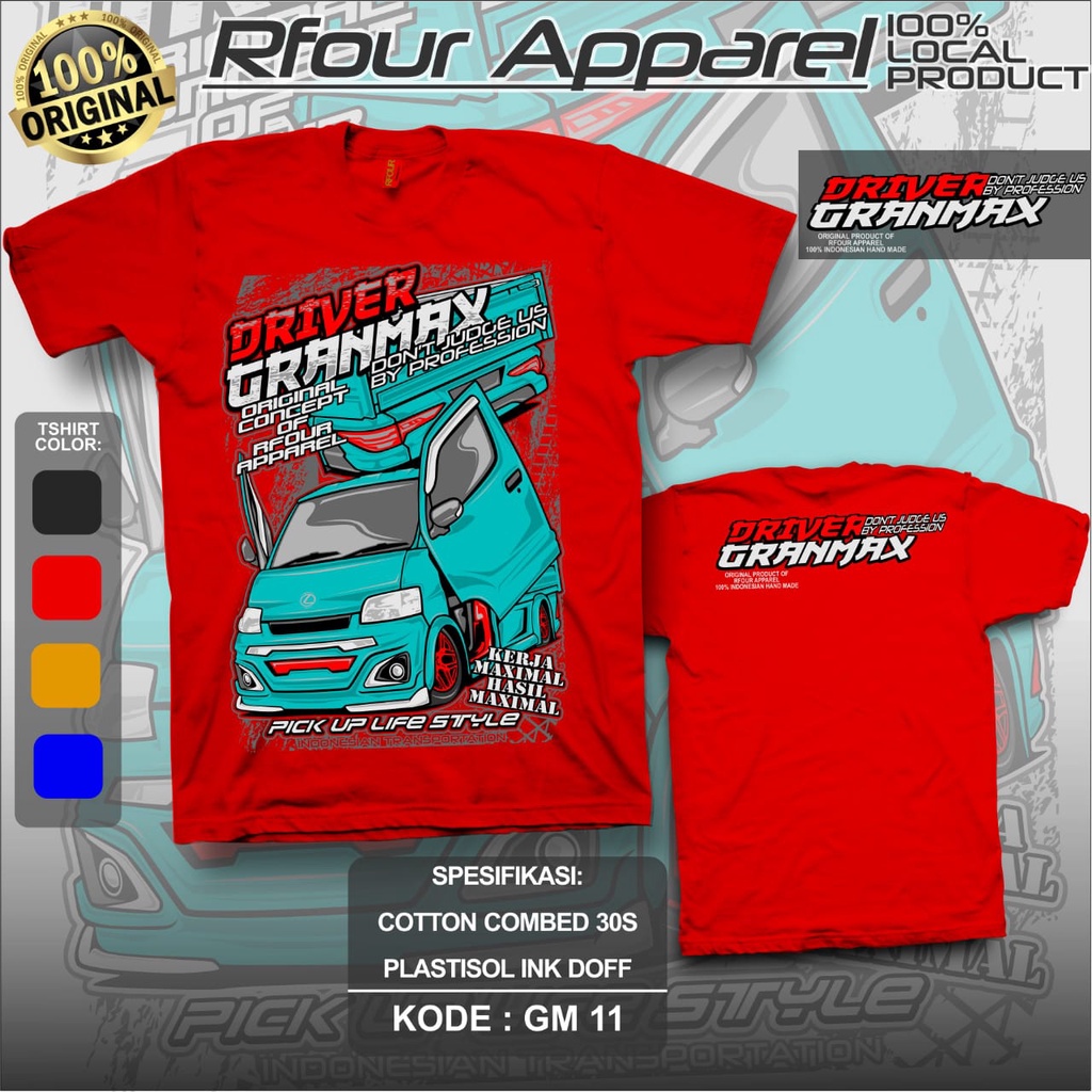 BAJU ATASAN KAOS GRAND MAX PICK UP MANIA KAOS PICK UP MANIA DRIVER MUDA INDONESIA KAOS DISTRO RFOUR