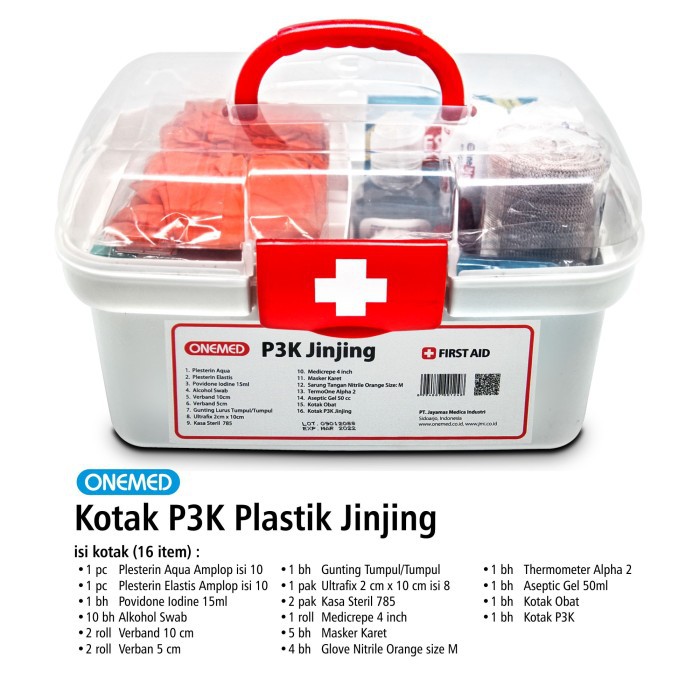 Kotak P3K Lengkap Dengan Isinya / First Aid Kit Lengkap P3k Onemed