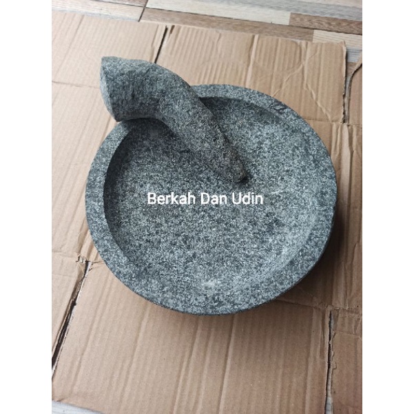 Cobek Batu Asli Bubut Ulekan 18cm Sampai 30cm