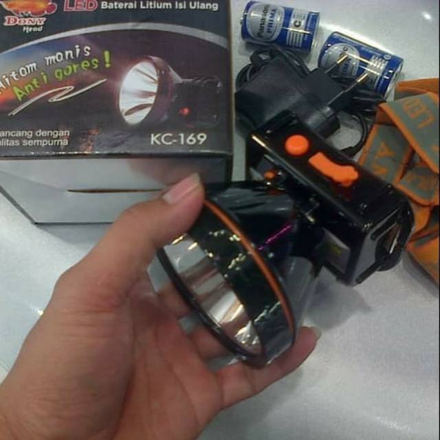 Senter kepala original dony KL-169 cahaya putih