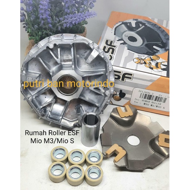 RUMAH ROLLER ASSY & KIPAS MIO M3 - MIO S / PULLEY PULI PULLY DEPAN MIO M3 ESF