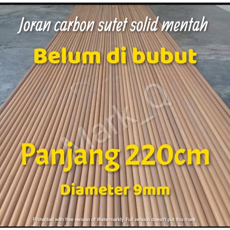 carbon sutet non bubut panjang 220cm 9mm