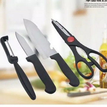 Pisau Dapur - Pisau Set 4in1 - Kitchen Knife Set 4in1 Stainless Steel