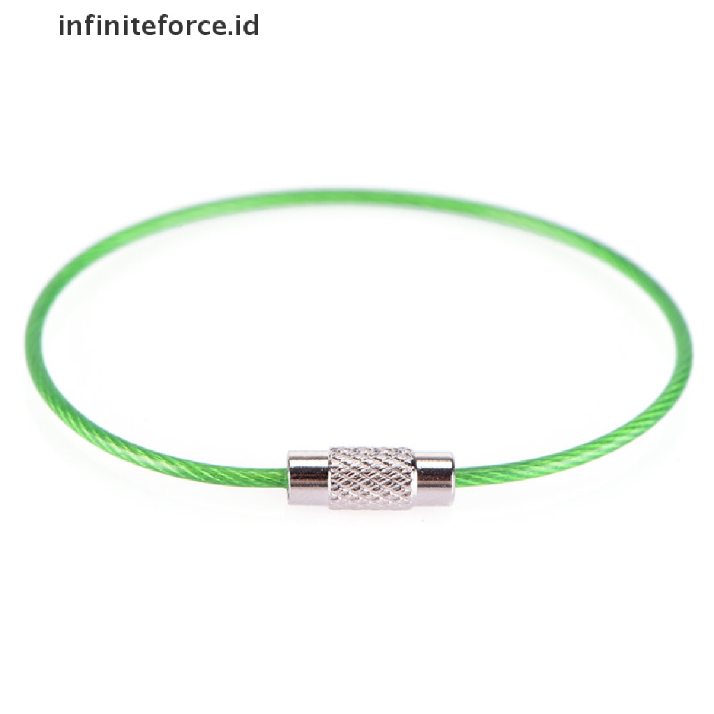 (infiniteforce.id) 5pcs Gantungan Kunci Kabel Kawat Stainless Steel Untuk Outdoor / Hiking