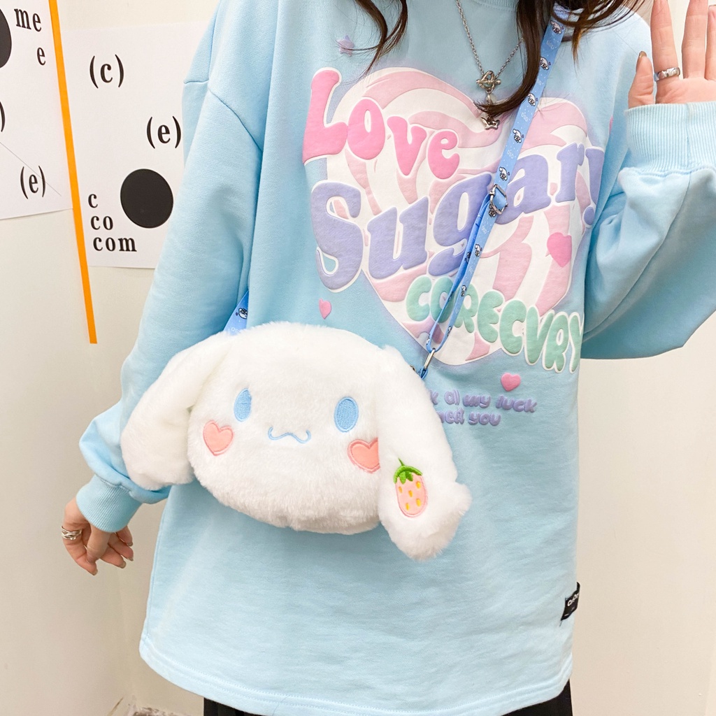 LJY69 Tas Boneka Lucu Selempang Plush Doll Head Sling Bag Impor TKM