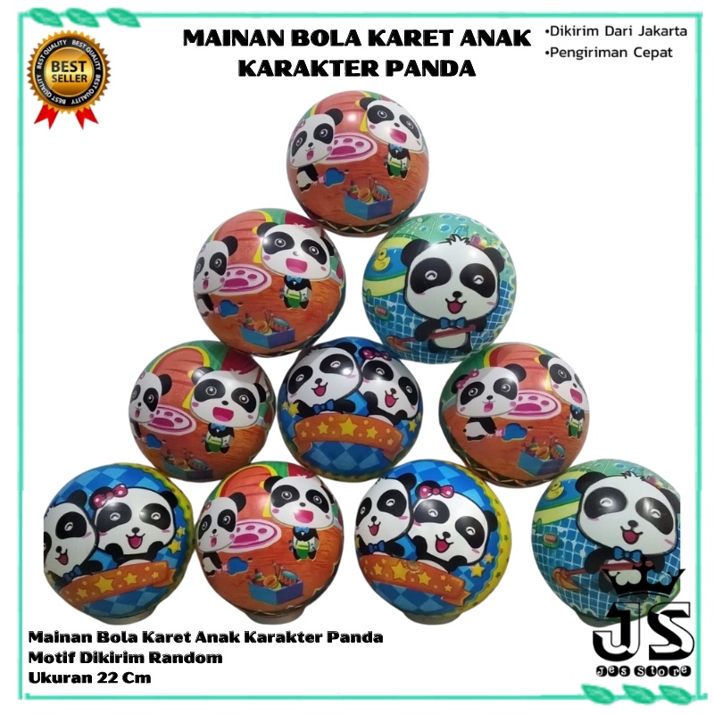 Mainan AnaK Bola Karet Motif Anak Laki - Laki Karakter JES