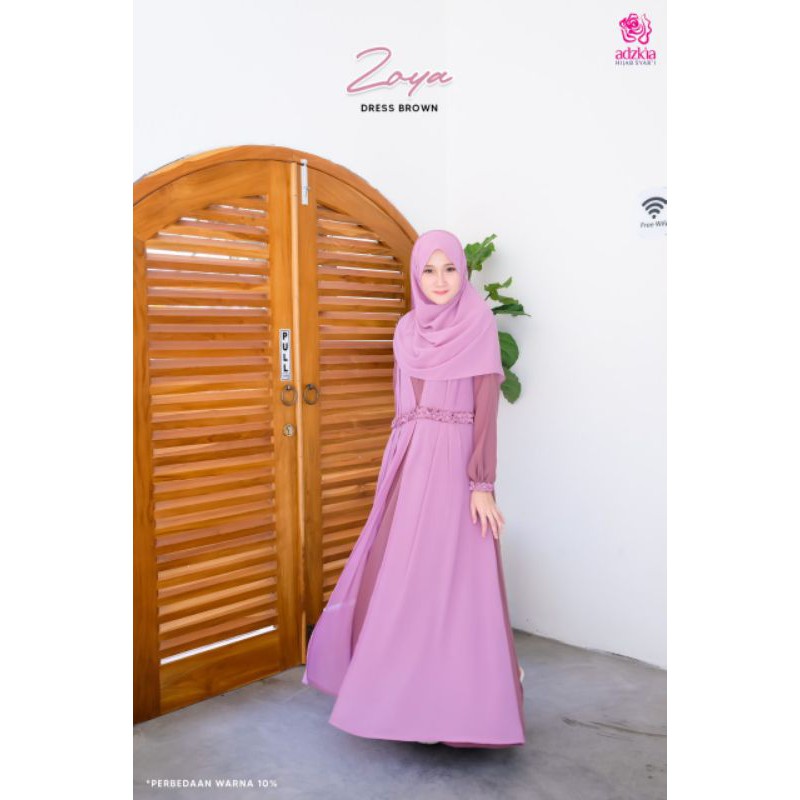 READY STOCK SET GAMIS ZOYA.BY ADZKIA HIJAB SYARI ORIGINAL
