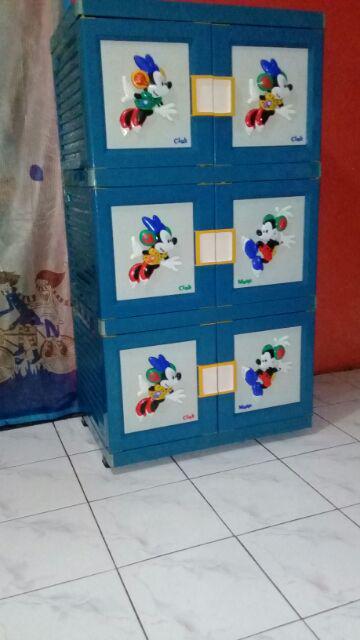 Lemari Pintu Susun 3 Boneka Besar/ 3dimensi