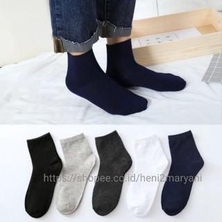 kaos kaki pendek polos pria wanita dewasa kaos kaki kerja kantoran unisex